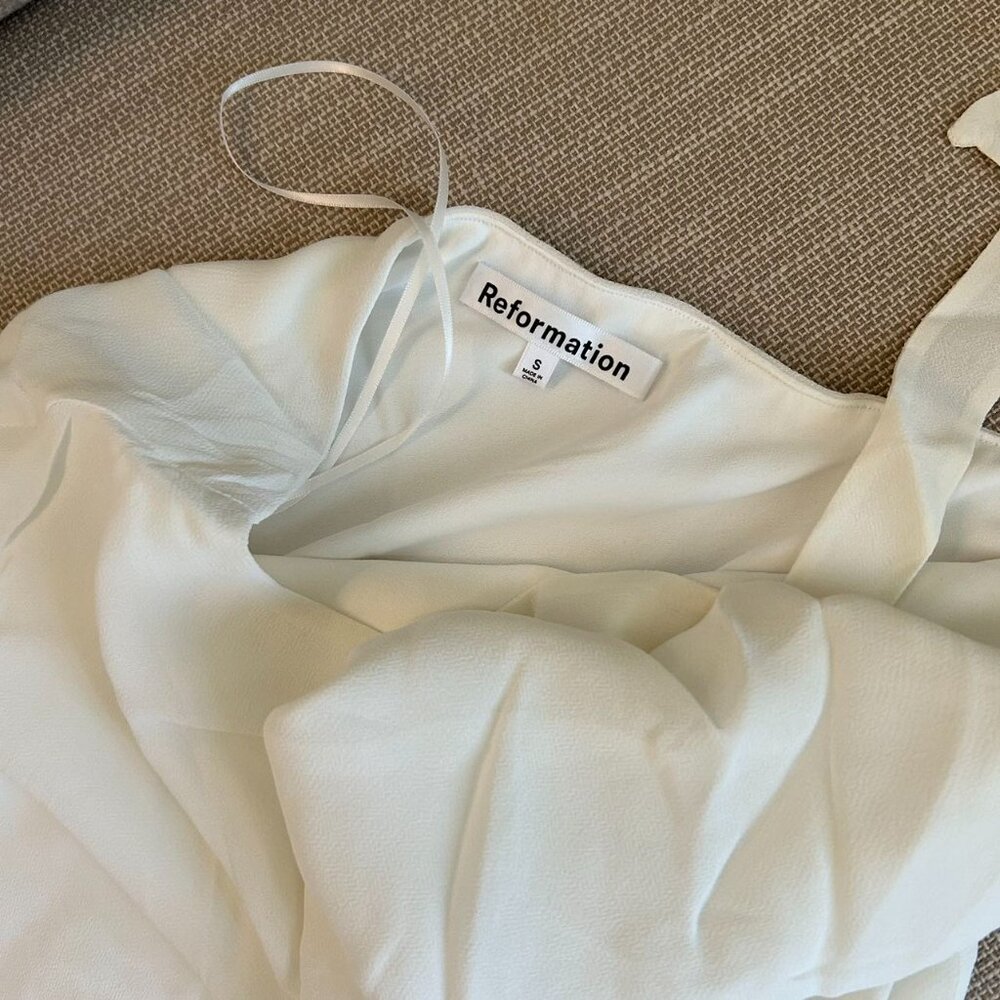 Reformation Cream Mini Dress - Picture 5 of 8